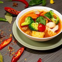 Tom yum soup with Noodles